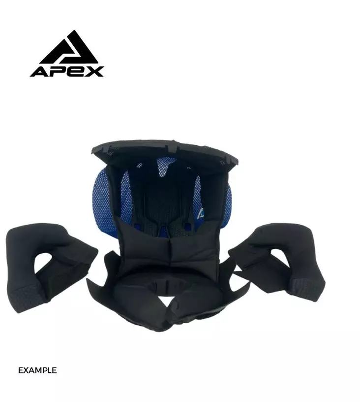 APEX MI100 Linerset cheekpads and topliner - Kypärän sisusta - D510341 - 1