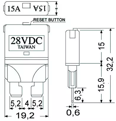 Automaattisulake 5A 5 kpl /pakk - Veneen sulakerasiat - D123051 - 1