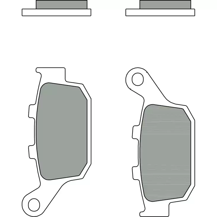 Brembo Jarrupalat Taakse Sintered Road - Moottoripyörän jarrupalat - D140581 - 1