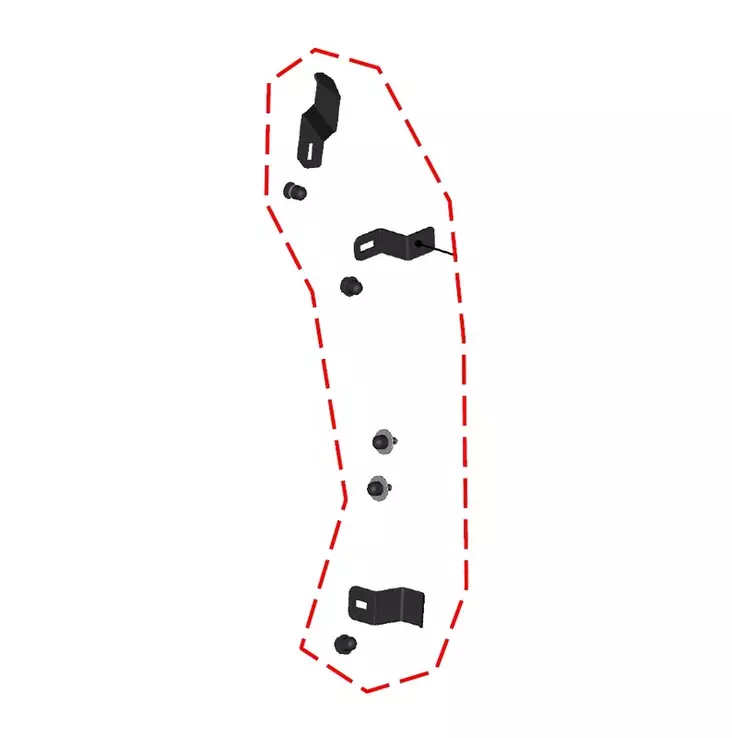 DFK Oikea Ovikiinnike kiinnikesarja CFMoto Zforce 550/800 - DFK hyttien varaosat ja tarvikkeet - D523661 - 1