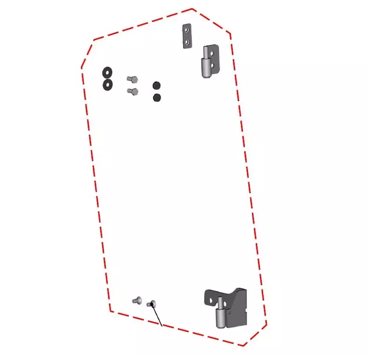 DFK Vasen Oven saranat Polaris Ranger 1000 - DFK hyttien varaosat ja tarvikkeet - D502801 - 1