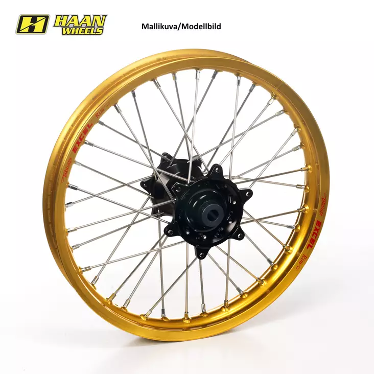 Haan wheel CRF450 02- 17-3,50 GOLD RIM/BLACK HUB - Moottoripyörän vanteet - D490951 - 1