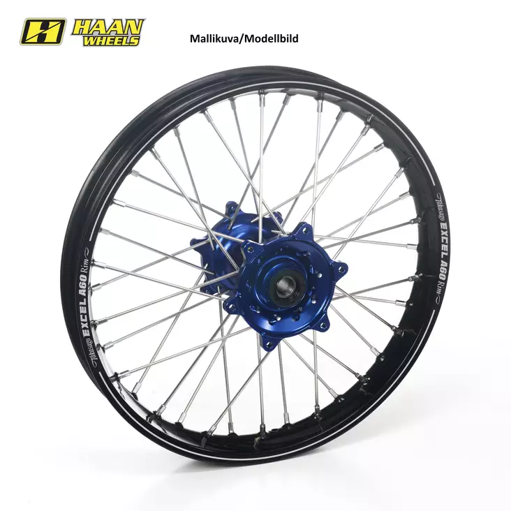 Haan wheel Husqvarna FC 16-22 19-2,15 BLUE HUB/A60 BLACK RIM - Moottoripyörän vanteet - D224491 - 1
