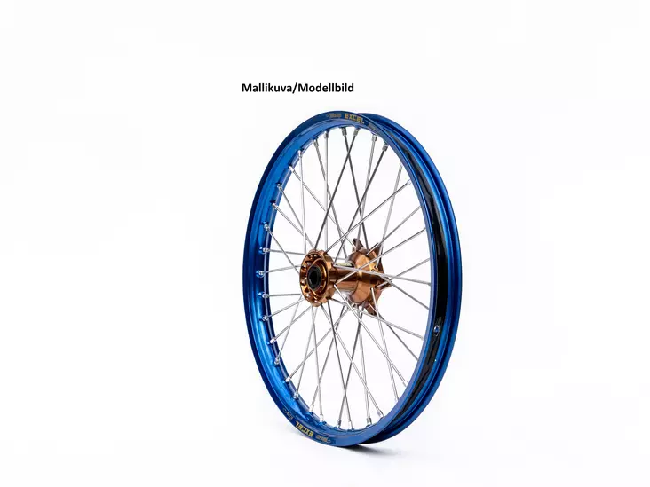 Haan wheel YZF 250/450 14- 21-1,60 BLUE RIM/POLISHED ALLOY HUB - Moottoripyörän vanteet - D434041 - 1