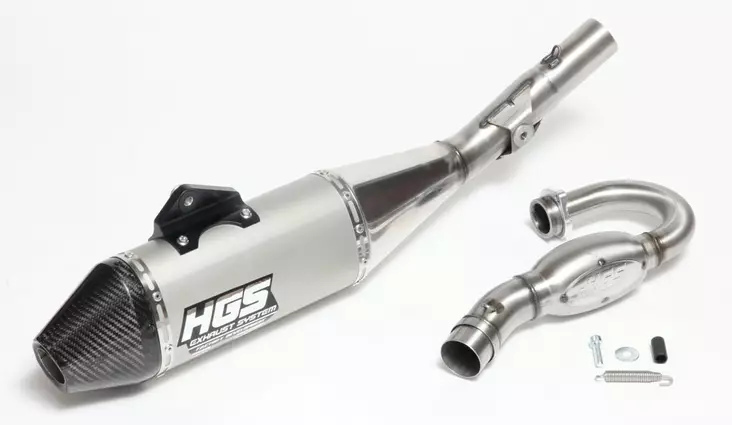 HGS Täysputkisto 4T Triumph TF250X 24-.. Carbon end cap - Moottoripyörän pakoputkistot - D528151 - 1