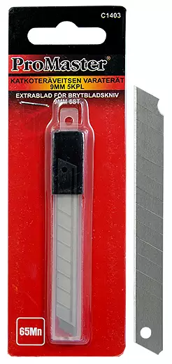 Katkoteräveitsen varaterät 9mm 5kpl - Matto- ja taittoveitset - LX2741 - 1