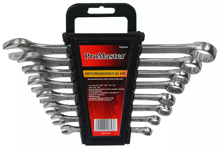 Kiintolenkkiavainsarja 8-os. sae1/4"-3/4 - Kiintoavaimet - LX781 - 1