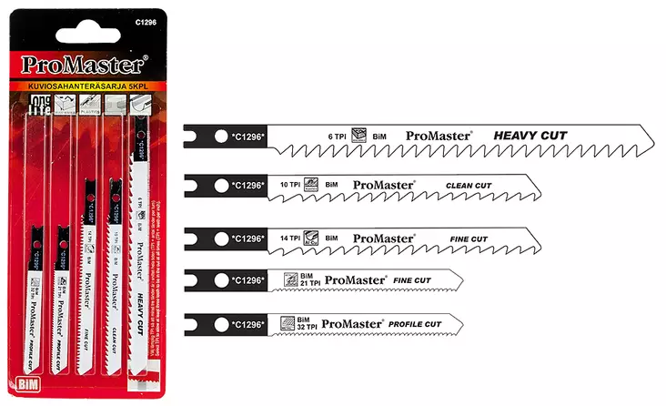 Kuviosahanteräsarja bim-u 5kpl - Puukkosahanterät - LX3091 - 1