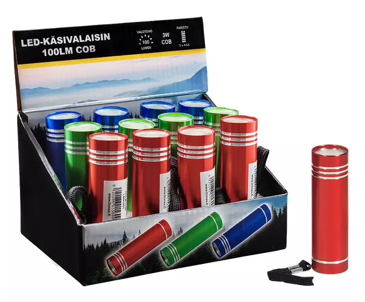 Led-käsivalaisin 100lm 3w cob - Paristokäyttöiset käsivalaisimet - LX6201 - 1