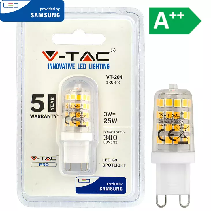 Led-polttimo 3w g9 3000k 300lm - Työkalut - LX6881 - 1