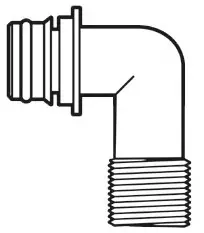 Liitin 90° 1/2 - Veneen painevesipumput - D123901 - 1