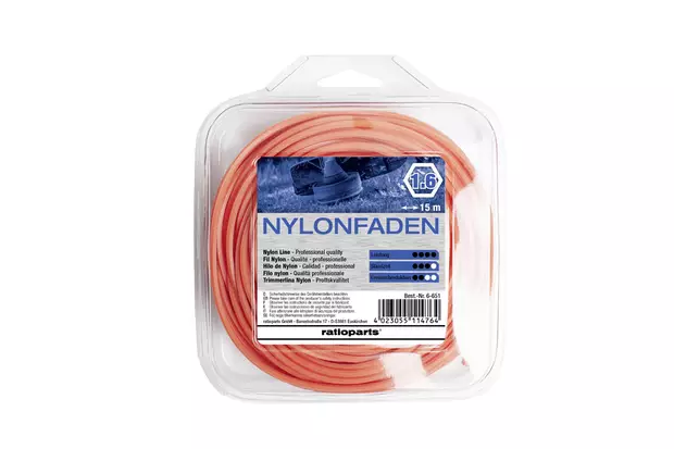 Nailonsiima kuusikulmainen 1.6mm 15m - Tarvikevaraosat - 6-651 - 1