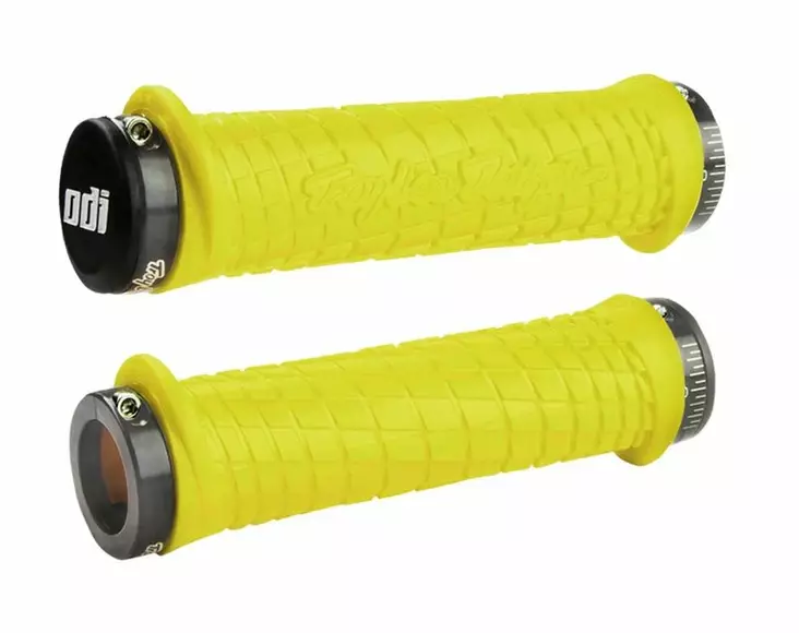 ODI Troy Lee Designs Signature Series Brt Yellow W/Grey - Moottoripyörän kahvakumit - D510121 - 1