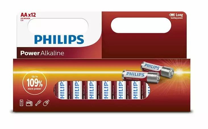 Philips Paristo LR6/ AA Power Alkaline B12 (12pcs) - Sähköasennustarvikkeet - D446391 - 1
