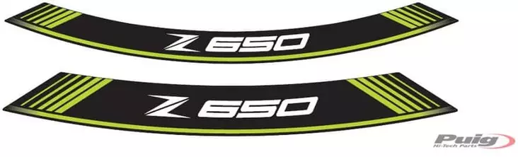 Puig Kit 8 Rim Strips Z650 C/Green - Moottoripyörän vanneteipit - D302321 - 1