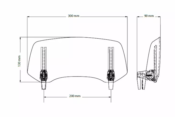 Puig Multi Adjustable Visor 2.0 Clip-On C/Clear - Moottoripyörän katteet ja tuulenohjaimet - D453641 - 1