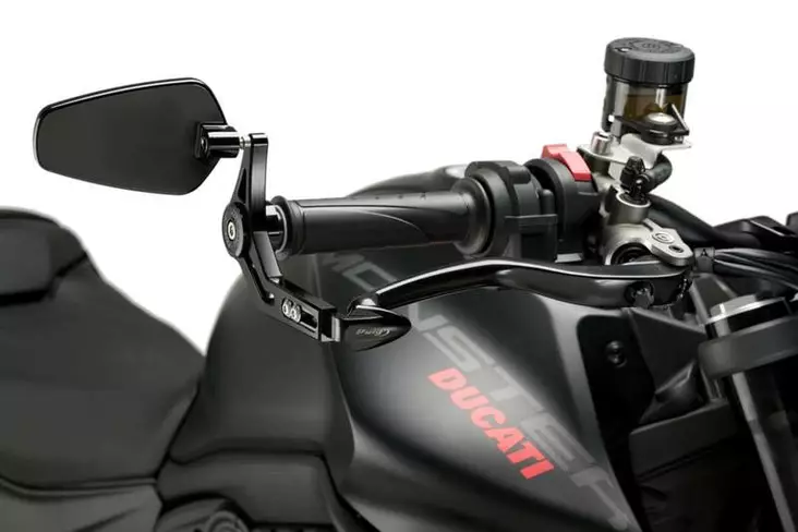 Puig Protector Brake Lever With Rearview Mirror Pro - Moottoripyörän käsisuojat - D487831 - 1