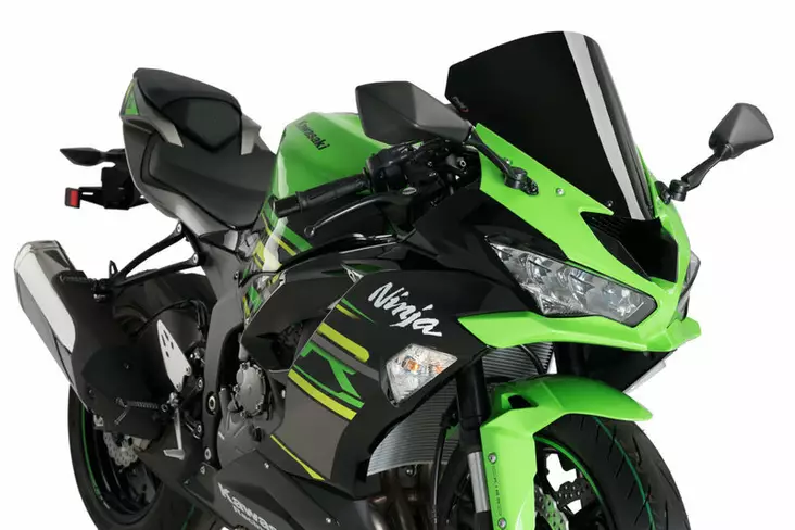 Puig R-Racer Screen Kawasaki Zx-6R 19' C/Black - Moottoripyörän katteet ja tuulenohjaimet - D357871 - 1
