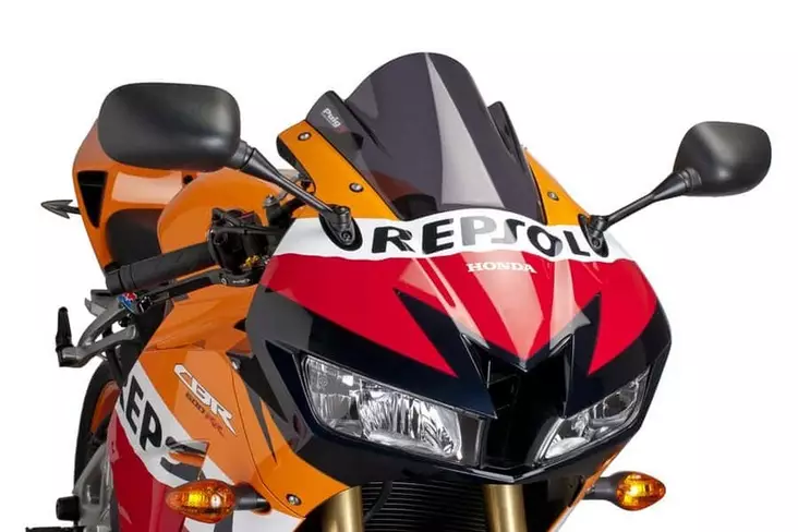 Puig Racing Screen Honda Cbr600Rr 13-17 C/Dark Smoke - Moottoripyörän katteet ja tuulenohjaimet - D299731 - 1
