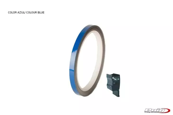 Puig Rim Strip 6 Meters+Aplicator C/Blue Fluorescent - Moottoripyörän vanneteipit - D298061 - 1