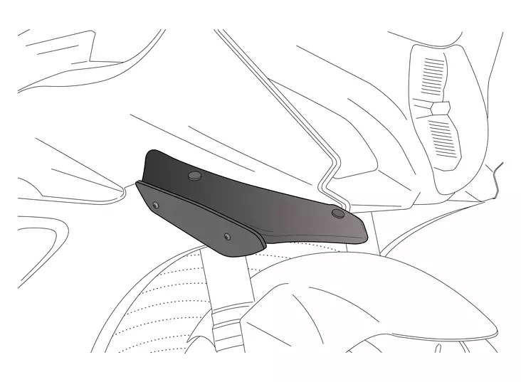 Puig Spares Deflectors Downforce Spoilers C/Black - Moottoripyörän katteet ja tuulenohjaimet - D358931 - 1