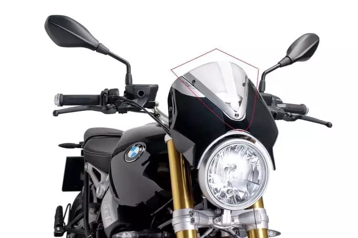 Puig Windshield New Generation Bmw R Nine T 14'-18'Cupu - Moottoripyörän katteet ja tuulenohjaimet - D300481 - 1