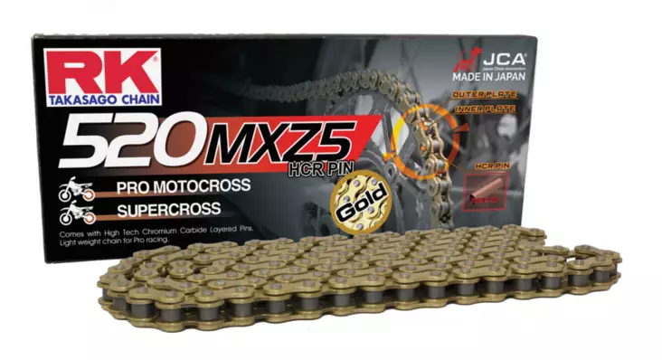 RK GB520MXZ5 Offroad Pro ketju Kulta +CL (Jousil.) - Moottoripyörän ketjut 520 - D501501 - 1