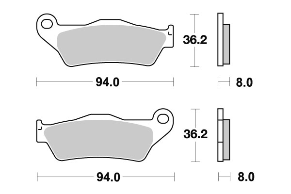Sbs Jarrupalat Ceramic - Moottoripyörän jarrupalat - D2691 - 1