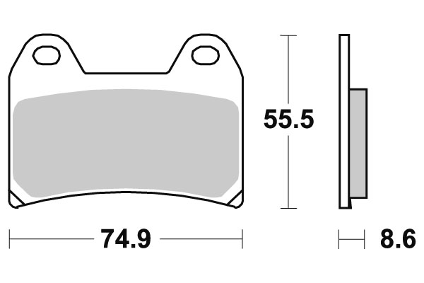 Sbs Jarrupalat Ceramic - Moottoripyörän jarrupalat - D2741 - 1