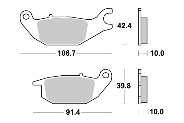 Sbs Jarrupalat Ceramic - Moottoripyörän jarrupalat - D91511 - 1