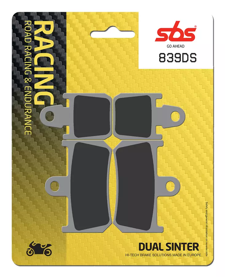 Sbs Jarrupalat Dual Sinter - Moottoripyörän jarrupalat - D201401 - 1
