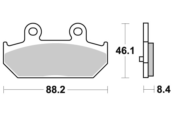 Sbs Jarrupalat Maxi Sinter - Mopon ja skootterin jarrupalat - D91491 - 1
