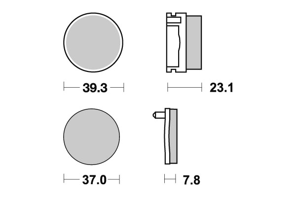 Sbs Jarrupalat Racing Sintered - Moottoripyörän jarrupalat - D220811 - 1