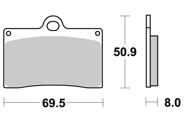 Sbs Jarrupalat Sintered - Moottoripyörän jarrupalat - D220751 - 1