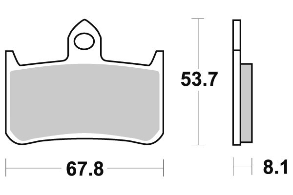 Sbs Jarrupalat Sintered - Moottoripyörän jarrupalat - D2621 - 1
