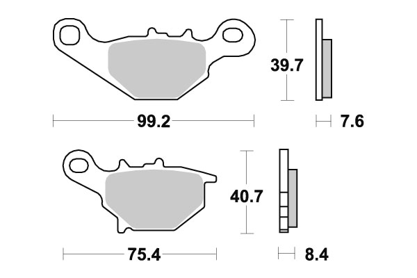Sbs Jarrupalat Sintered Offroad - Moottoripyörän jarrupalat - D220871 - 1