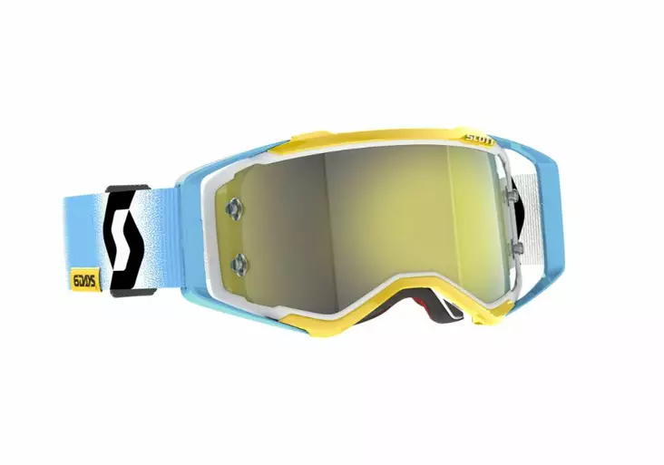 Scott Goggle Prospect 6days 2023 ARG white/blue yellow chrome works - Crossilasit - D494531 - 1