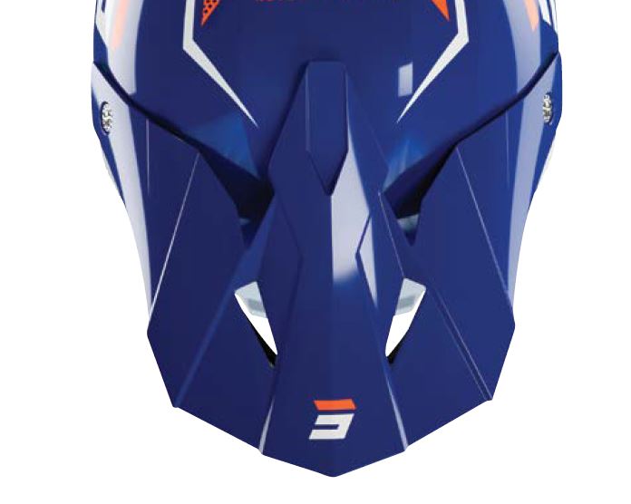 SHOT Lippa Furious Camo/Navy/Oranssi Kiiltävä - Offtoad kypärien lipat - D409521 - 1