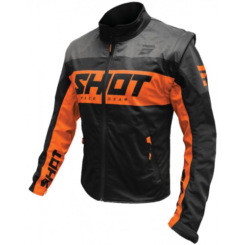 Shot Softshell Lite 3.0 kevyt endurotakki musta/oranssi - Endurotakit - D452221 - 1