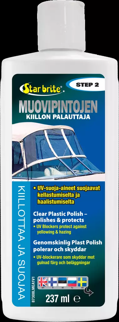 Star brite Muovin kiilloke/entisöintiaine 237ml (Vaihe 2) - Veneen puhdistus ja vahaus - D259521 - 1