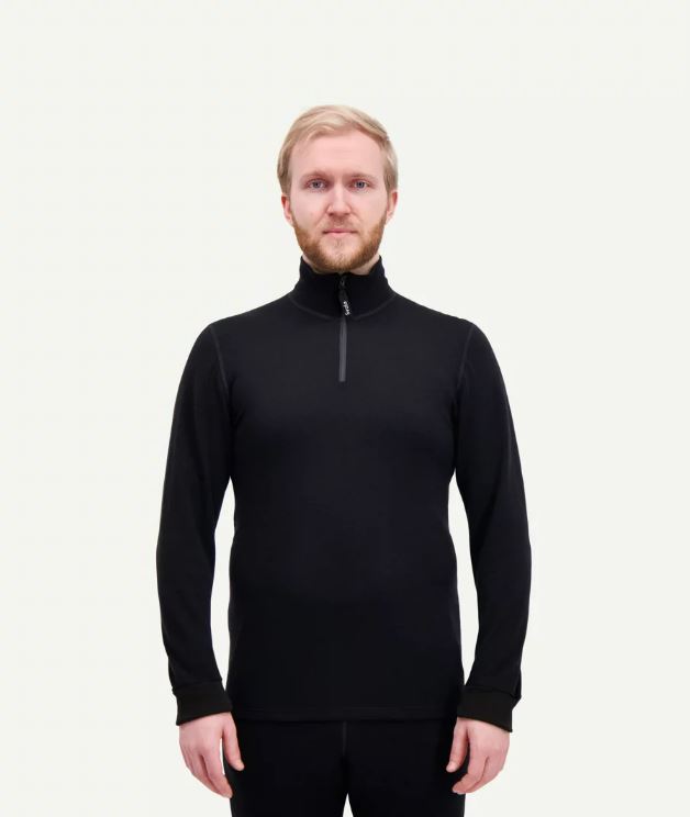 SVALA Merino Extreme Zip-Neck unisex musta - Muut vaatteet ja varusteet - D247421 - 1