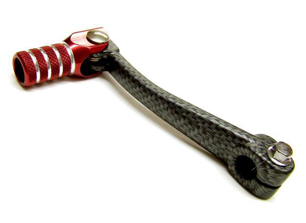 Tec-X Vaihdepoljin, Carbon-kuvio/Punainen, Minarelli AM6 - Mopon ja skootterin jarrupolkimet - D118541 - 1