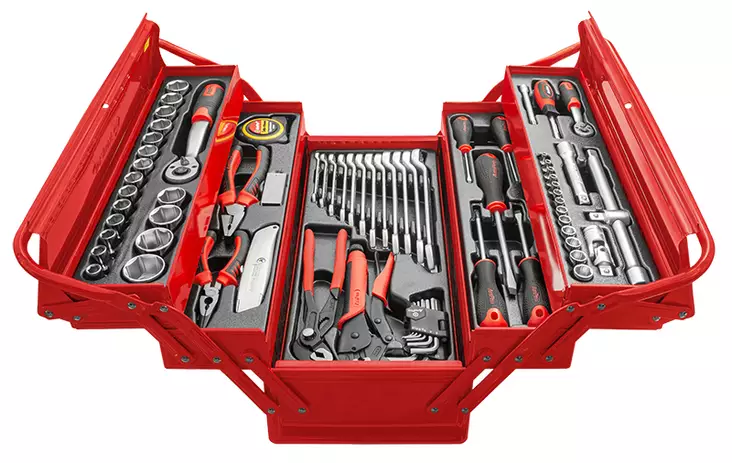 Työkalupakki työkaluilla 1/4" 1/2" 76-os - Työkalupakit, -salkut ja -reput - LX14141 - 1