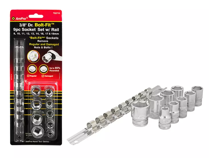 Työkalusarja 3/8" 9-os. bolt-fit - Hylsysarjat - LX7731 - 1