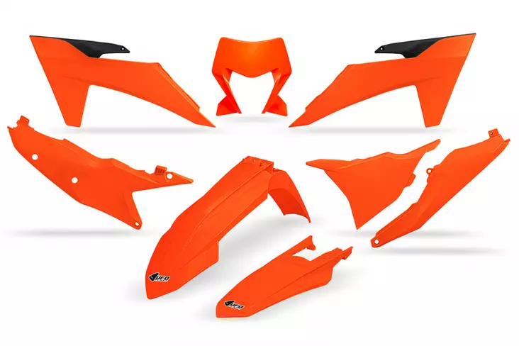 UFO Plastic kit 6-parts KTM EXC EXCF 2024-.. 125-500 Neon Orange - Offroad muovisarjat - D523351 - 1