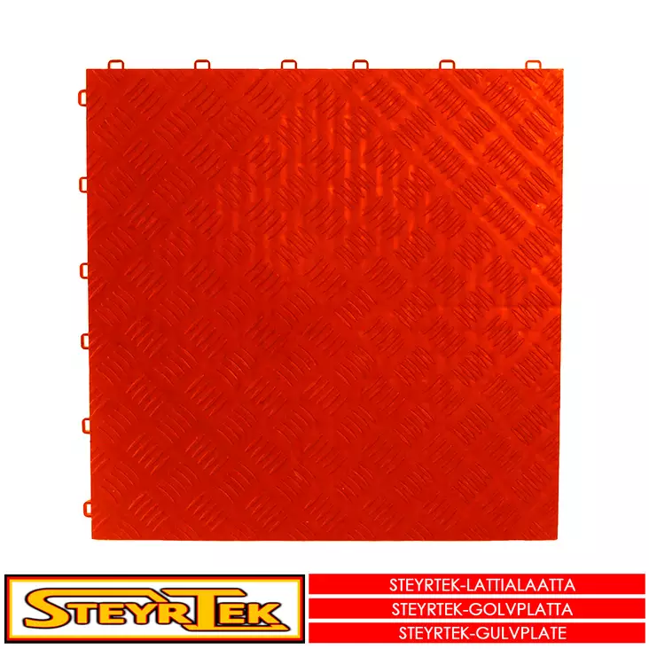 Umpinainen Lattialaatta, fire red 40x40cm 4 kpl - Lattialaatat halliin / talliin - 499-163451 - 1