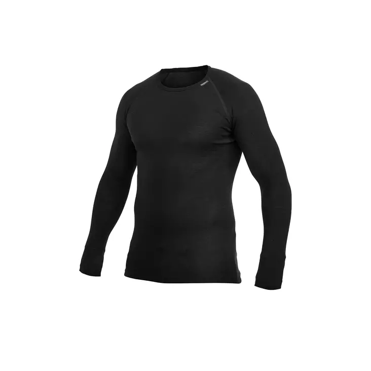 Woolpower Crewneck Merino aluspaita musta - Alusasut kelkkailuun - D175131 - 1