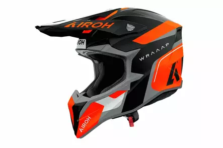 Airoh Kypärä Wraaap Conquer Oranssi matta - Crossikypärät - D522622 - 1