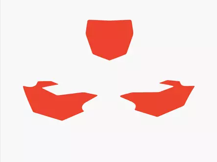 Blackbird numeropohjat punainen YZF250/450 14-16 - Numeropohjat ja kilpanumerot - D212032 - 1