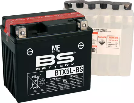 BS Battery BTX5L-BS MF (cp) Maintenance Free - Akut - D262582 - 1